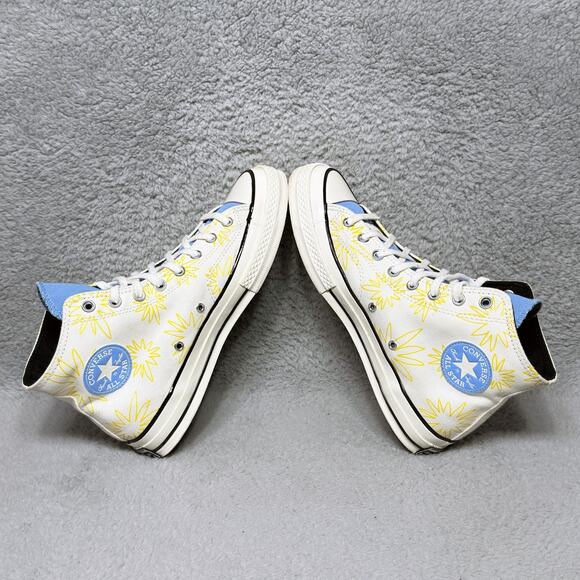 Converse Chuck 70 Sunny Floral Be Nice Mens Size 9 High Top Sneakers Blue Yellow